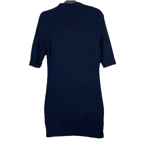 Tibi New York Sweater Dress Size Medium Navy Merino Wool Alpaca Knit Career - Picture 2 of 11